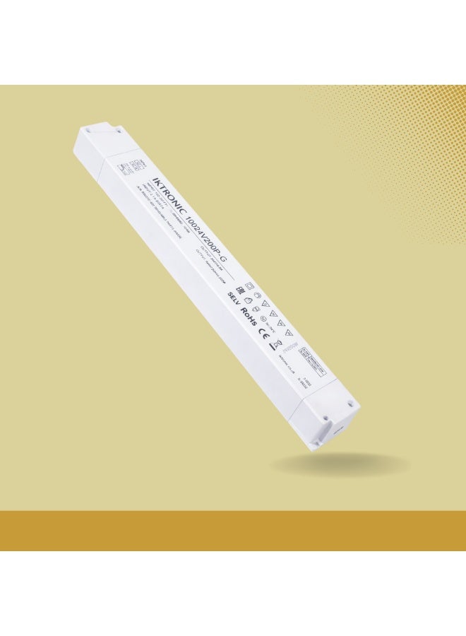 KTRONIC 200W 24V LED Driver – Ultra Slim LED Driver, 110-277VAC to 24V DC 8.3A Max. - Image 1